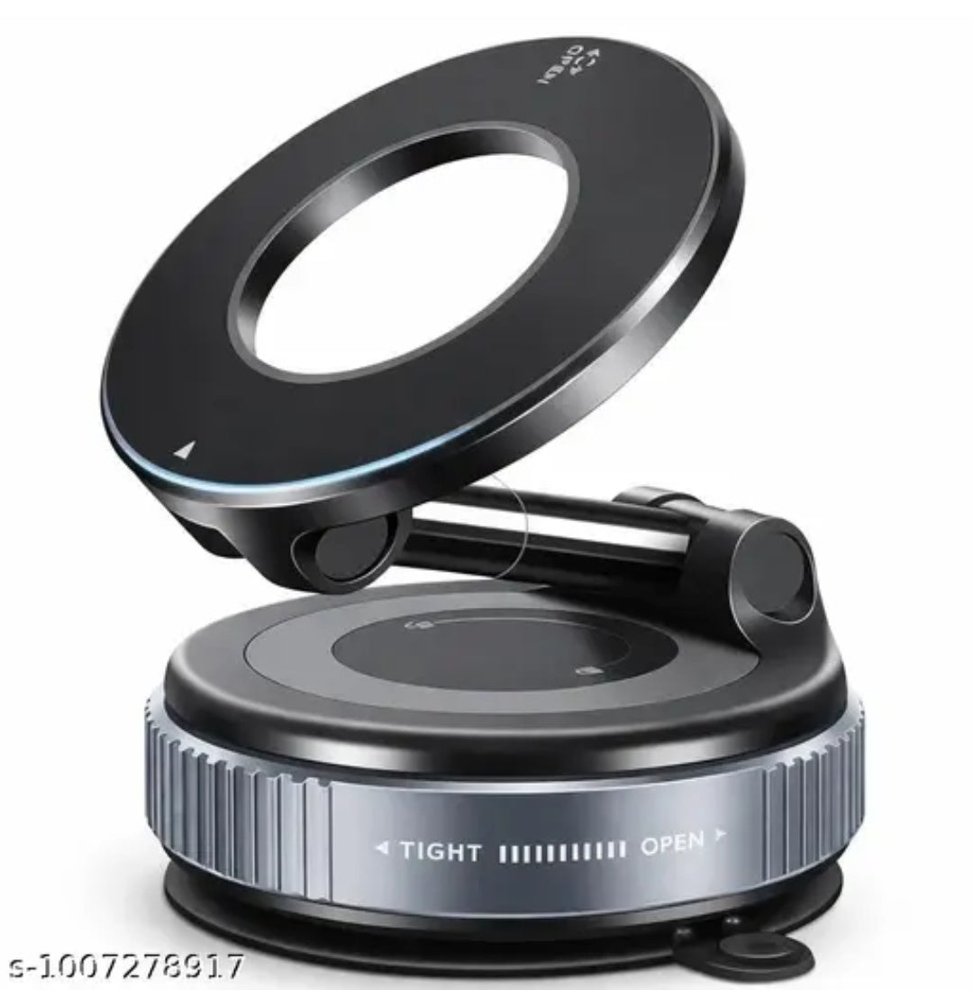Vacuum Magnetic Car Phone Holder, Strongest Suction Cup 360° Adjustable