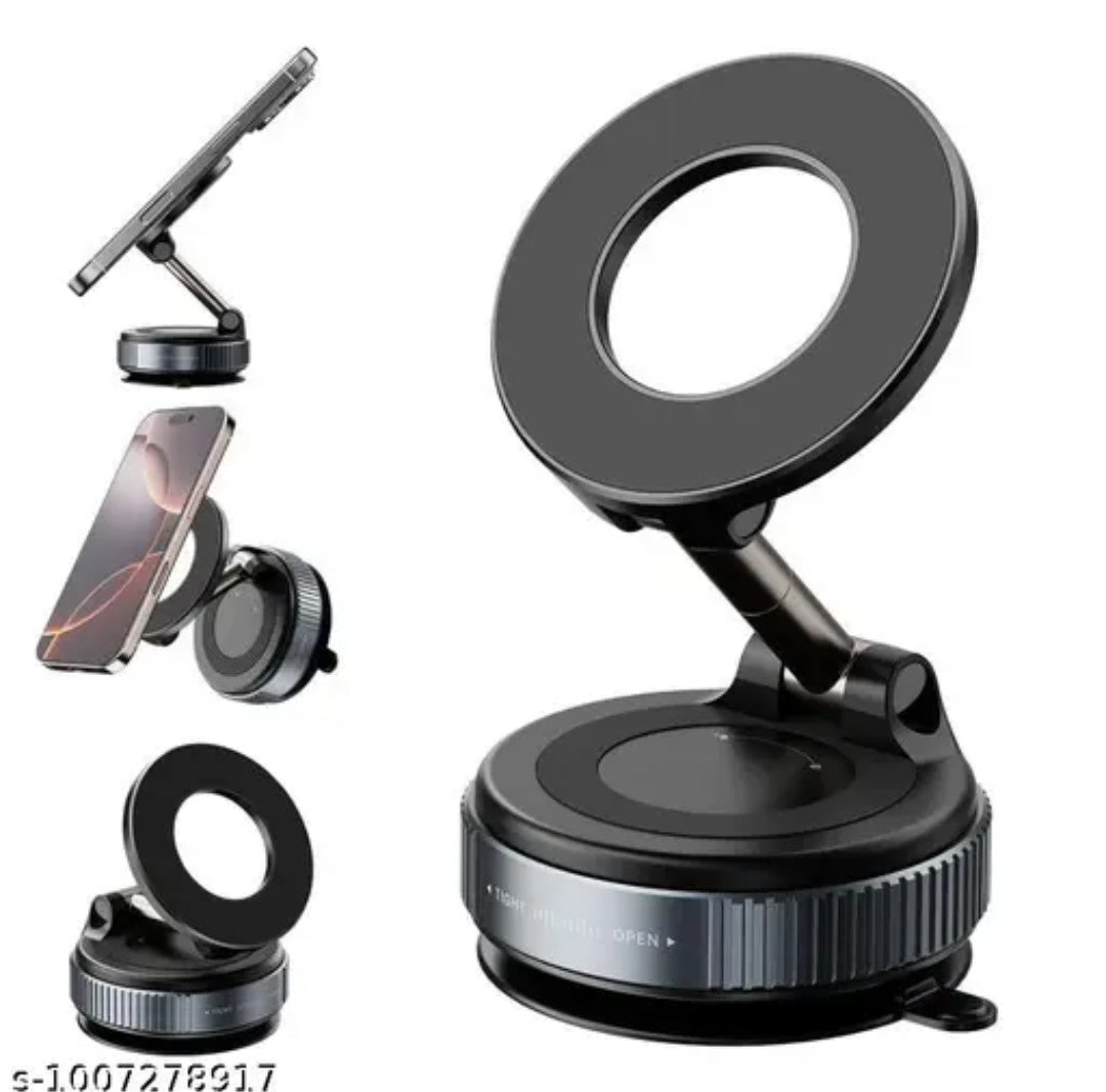 Vacuum Magnetic Car Phone Holder, Strongest Suction Cup 360° Adjustable