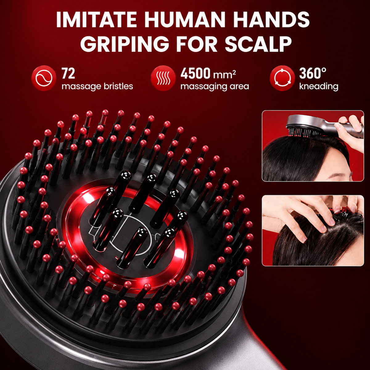 Electric Head Scalp Massager 2 In 1 Scalp Massage Brush And Oil Applicator Electric Head Massager